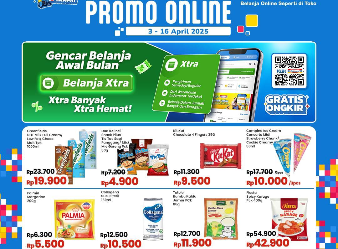 Promo Indomaret Online Makin Praktis, Nikmati Diskon Cemilan Hemat Murah Mulai Harga Rp 4 Ribu
