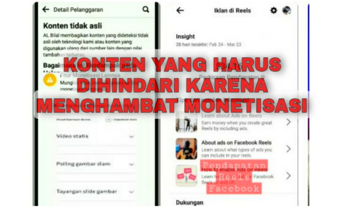 Segera di Cek! Ini Konten yang Dapat Menghambat Proses Monetisasi di Facebook Pro