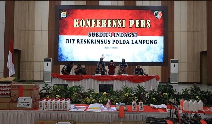 Terbongkar! Peredaran Oli Palsu yang Masuk ke Lampung Asal Tangerang Berhasil Diamankan, Ternyata...