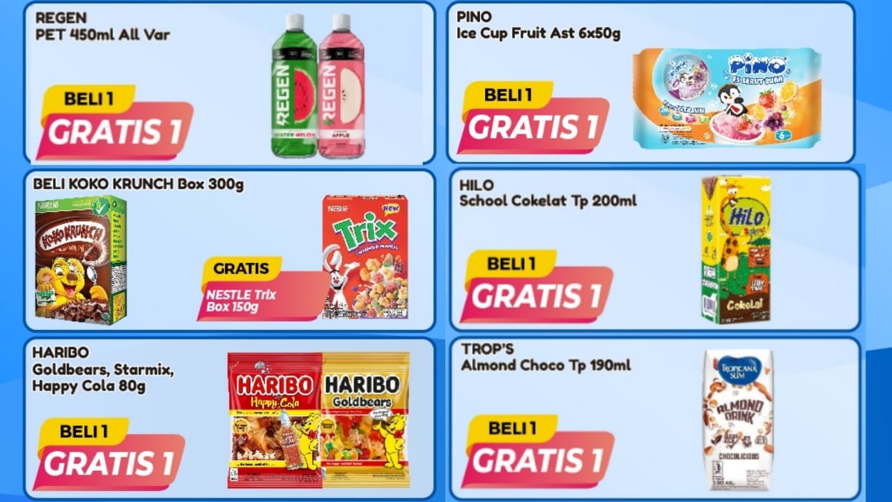 Penawaran Terakhir Promo 5.5 Alfamart, Dapatkan Diskon Beli 1 Gratis 1 Camilan Hingga Minuman Segar!