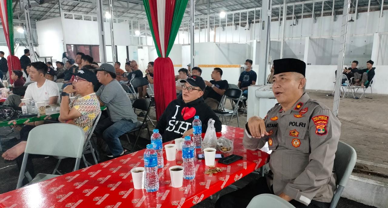Ikut Nobar, Kapolsek Kedaton Jagokan Maroko Rebut Juara III Piala Dunia 2022
