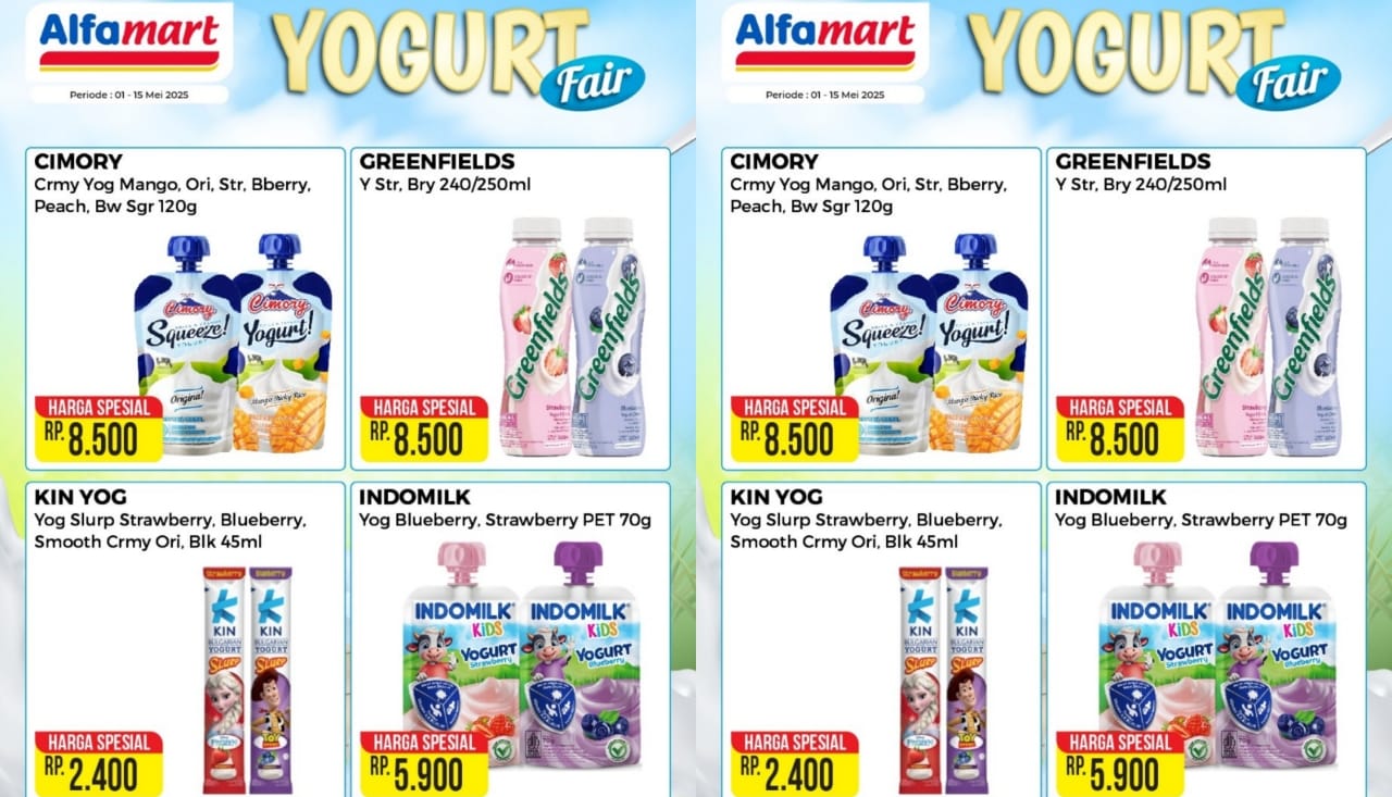 Promo Yogurt Fair Alfamart, Dapatkan Harga Spesial Hanya Rp2.400, Cek Produknya