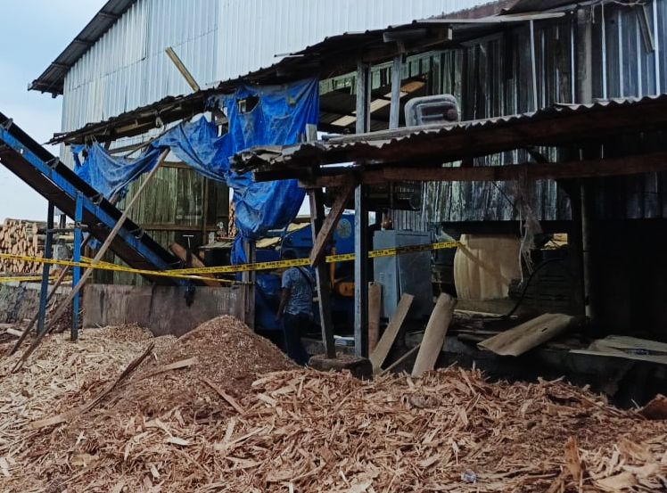Innalillahi, Pekerja di Lampung Tengah Tewas Terjatuh Ke Dalam Mesin Penghancur Kayu