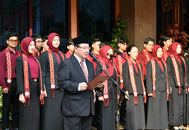 Upacara HUT ke 79 RI Universitas Teknokrat Indonesia yang Sarat Makna