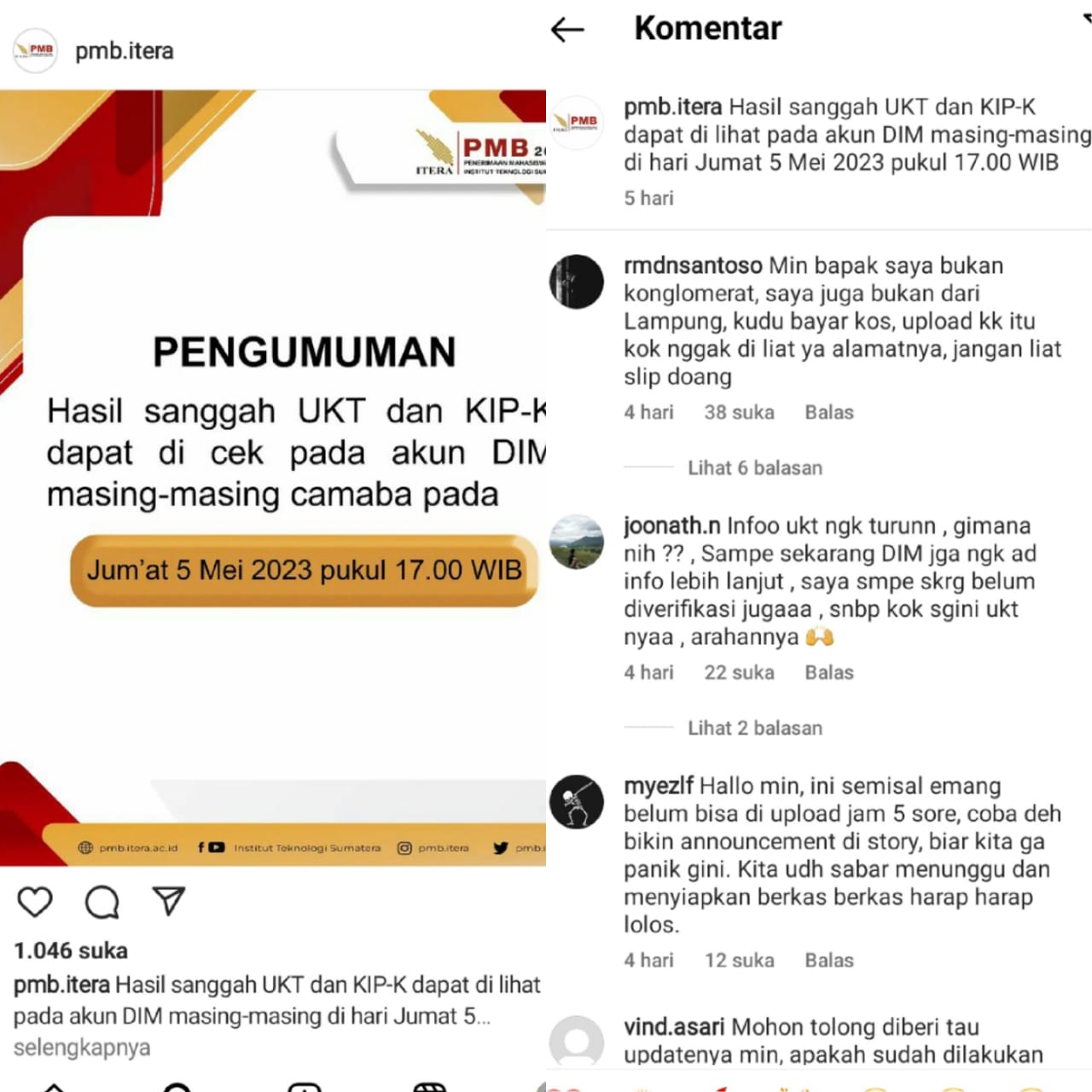 Viral, Calon Mahasiswa Baru Itera Keluhkan Hasil Sanggah UKT: Bapak Saya Bukan Konglomerat!