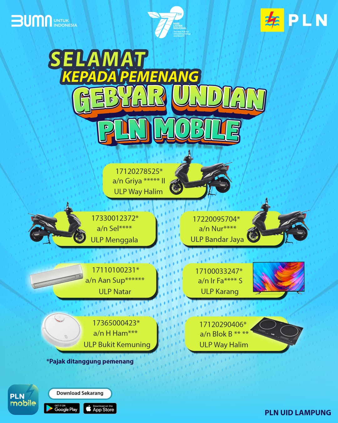 Ayo! Cek Daftar Pemenang Gebyar Undian PLN Mobile