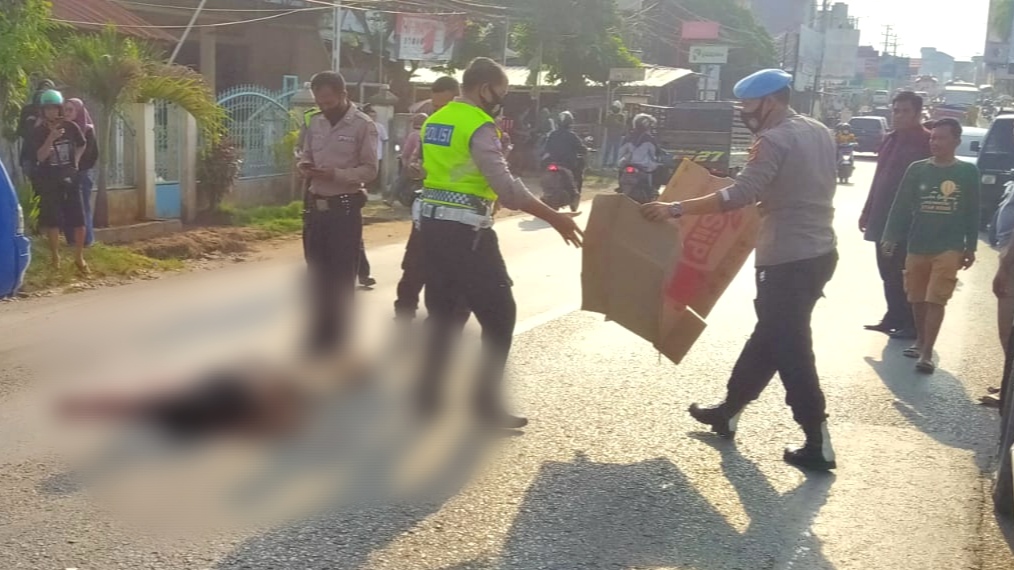 Pengendara Motor Tergeletak di Jalinbar Pringsewu, Kondisinya Begini