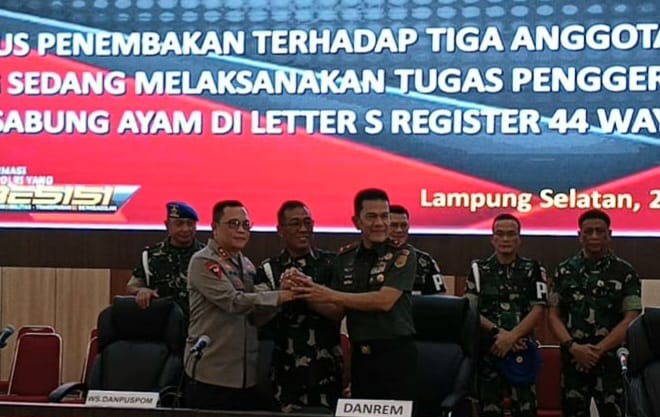 Polda Lampung dan TNI Berkomitmen Tingkatkan Pengawasan, Pasca Tragedi Penggerebekan Judi Sabung Ayam