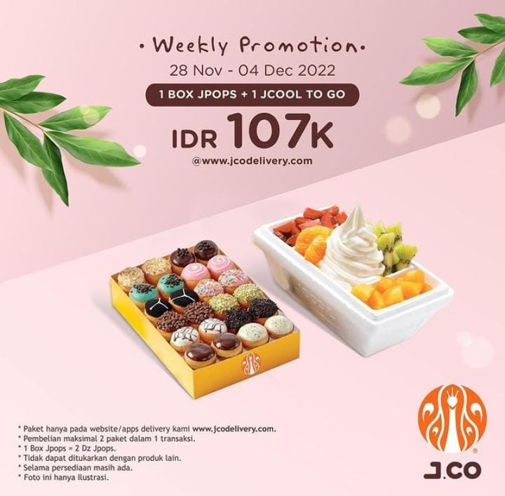 Promo JCO Indonesia Kembali Hadir, Rp 107 Ribu Dapat 1 Box Jpops Plus 1 Jcool To Go