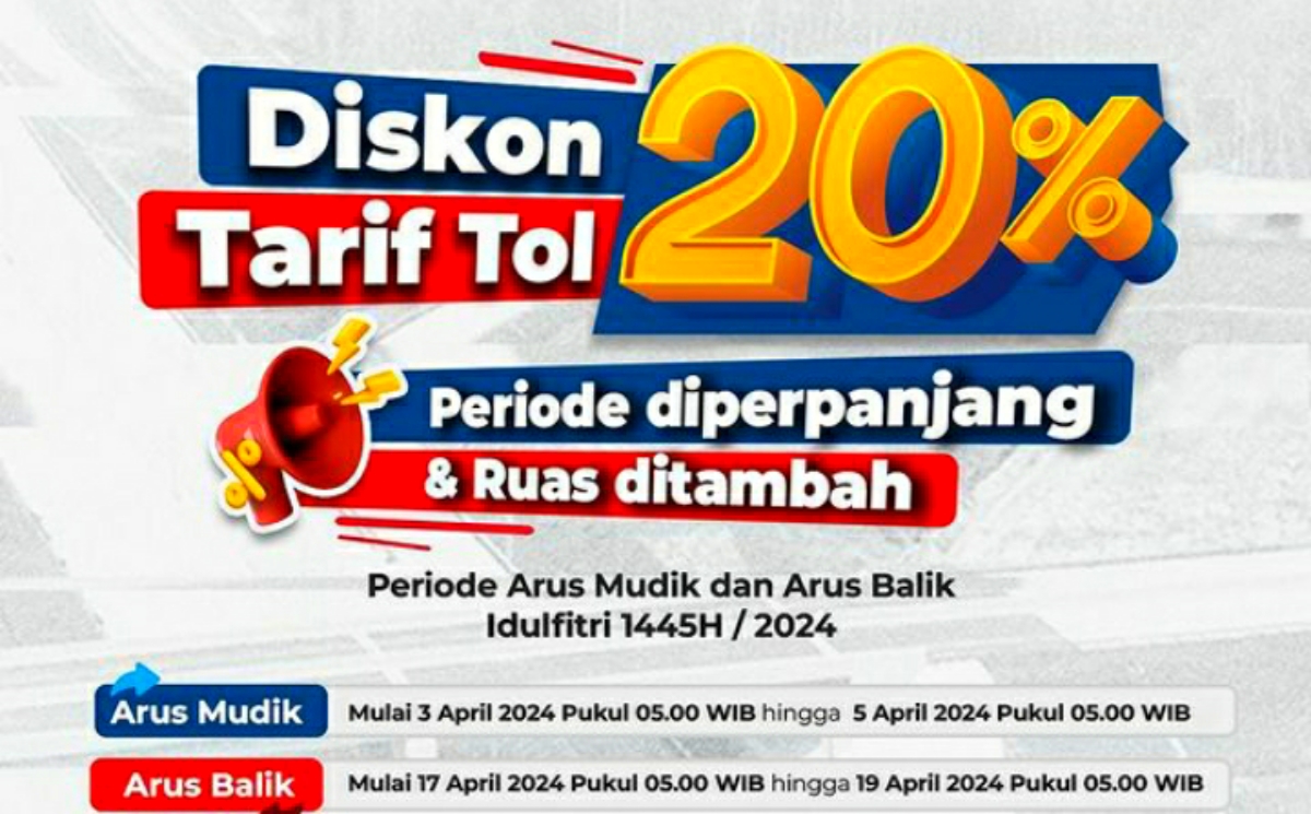 Periode Diskon 20 Persen Diperpanjang dan Ditambah Ruas, Cek Tarif Jalan Tol Trans Sumatera Terbaru