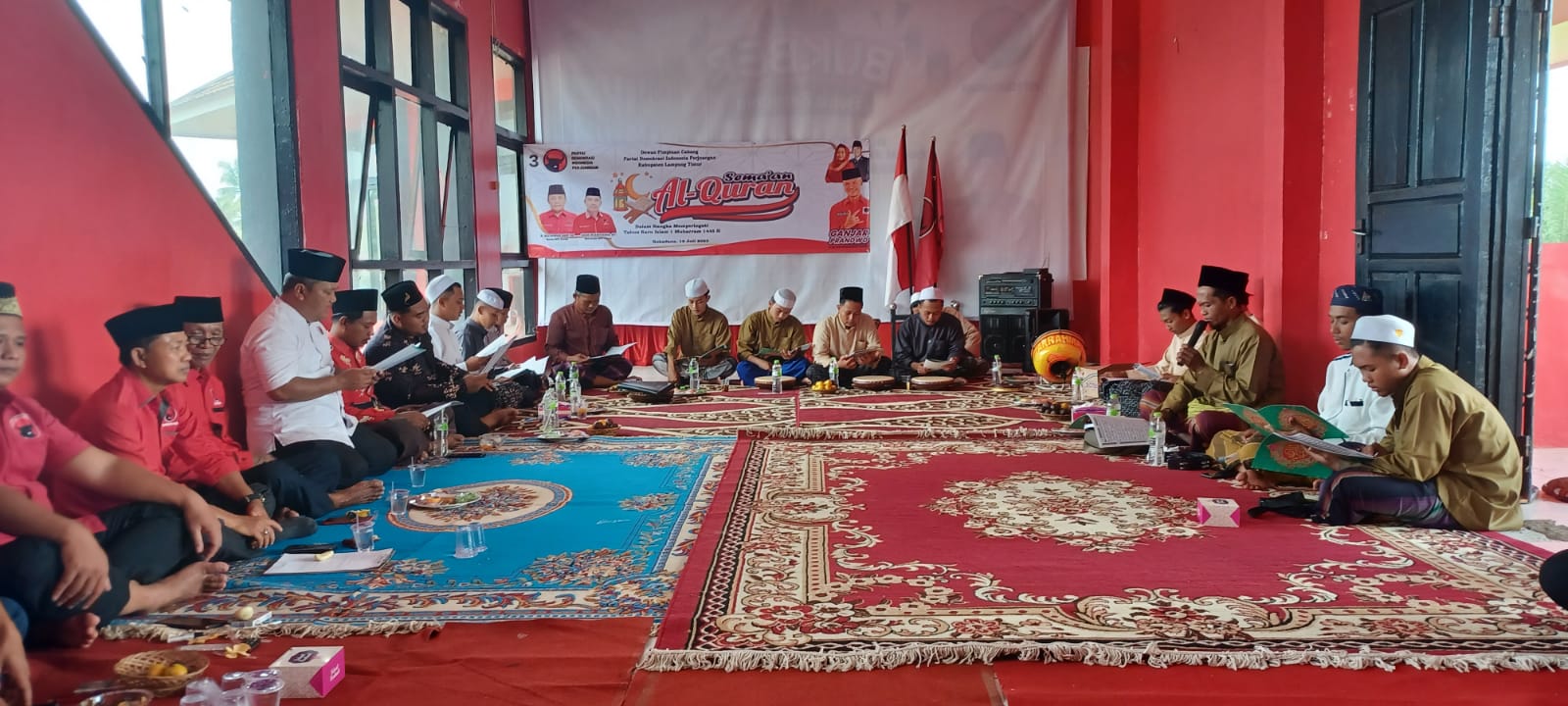 Sambut 1 Muharam 1445 Hijriah, DPC PDIP Lamtim Gelar Semaan Alqur'an dan Sholawatan