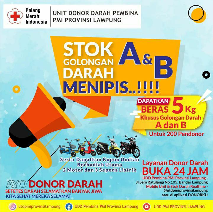 Jangan Dilewatkan! Donor Dapat Beras Gratis, Khusus untuk Golongan Darah Ini