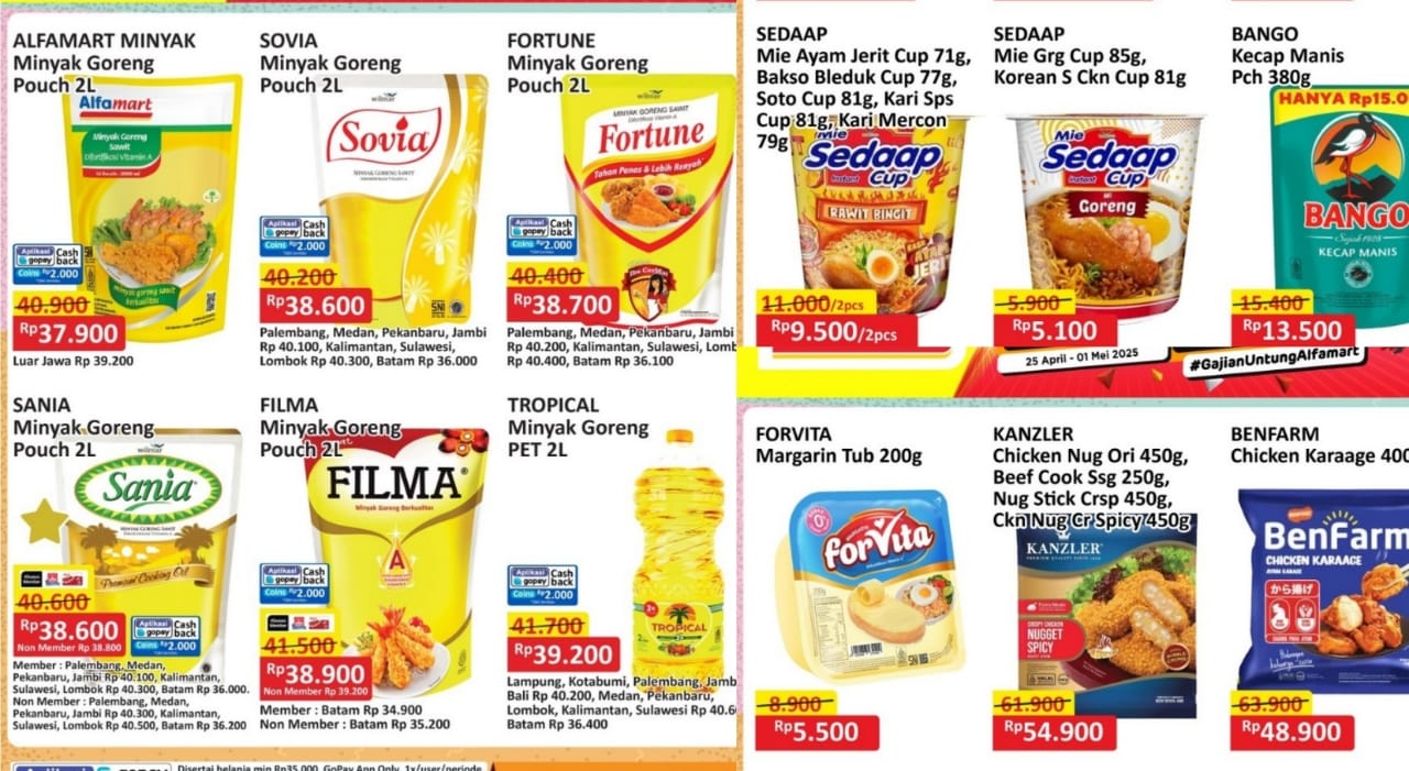 Promo Gajian Untung dari Alfamart Sampai 1 Mei 2025, Ada Minyak Goreng Hingga Susu Murah Berkualitas