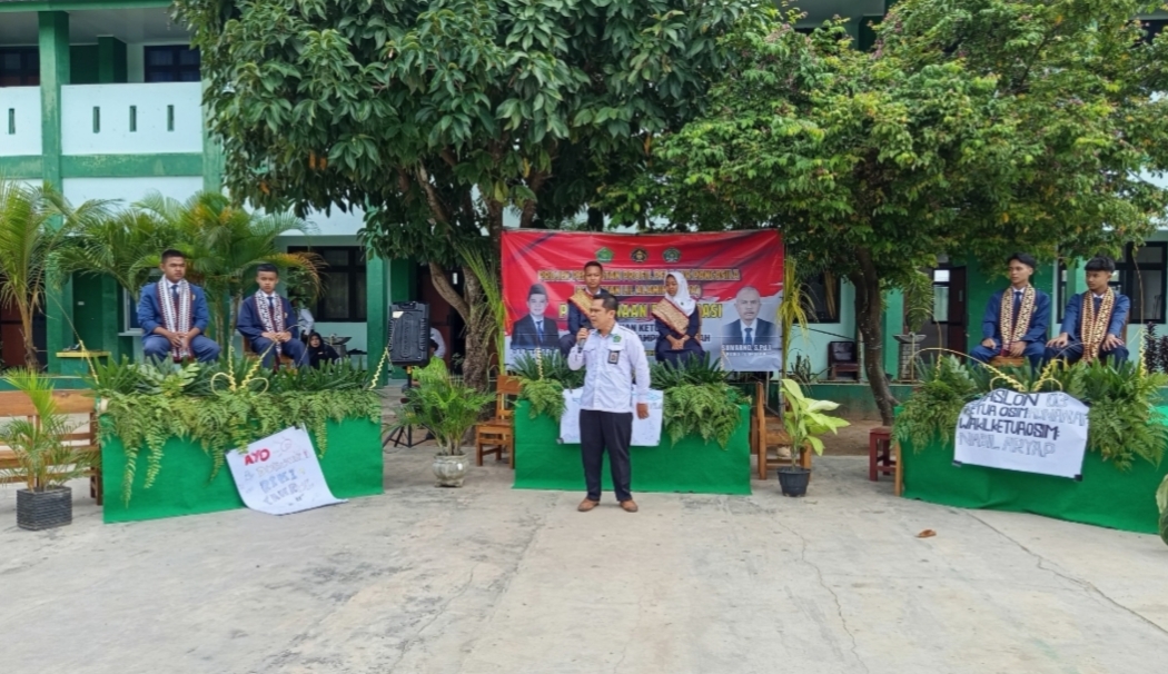 Debat OSIM MTsN 2 Lampung Tengah, Suarakan Demokrasi Dalam Berorganisasi