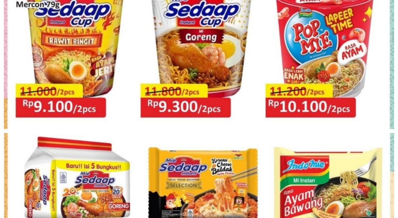 Borong Mie Instant Dalam Promo Belanja Murah Alfamart, Gajian Untung Dijamin Anti Boncos!