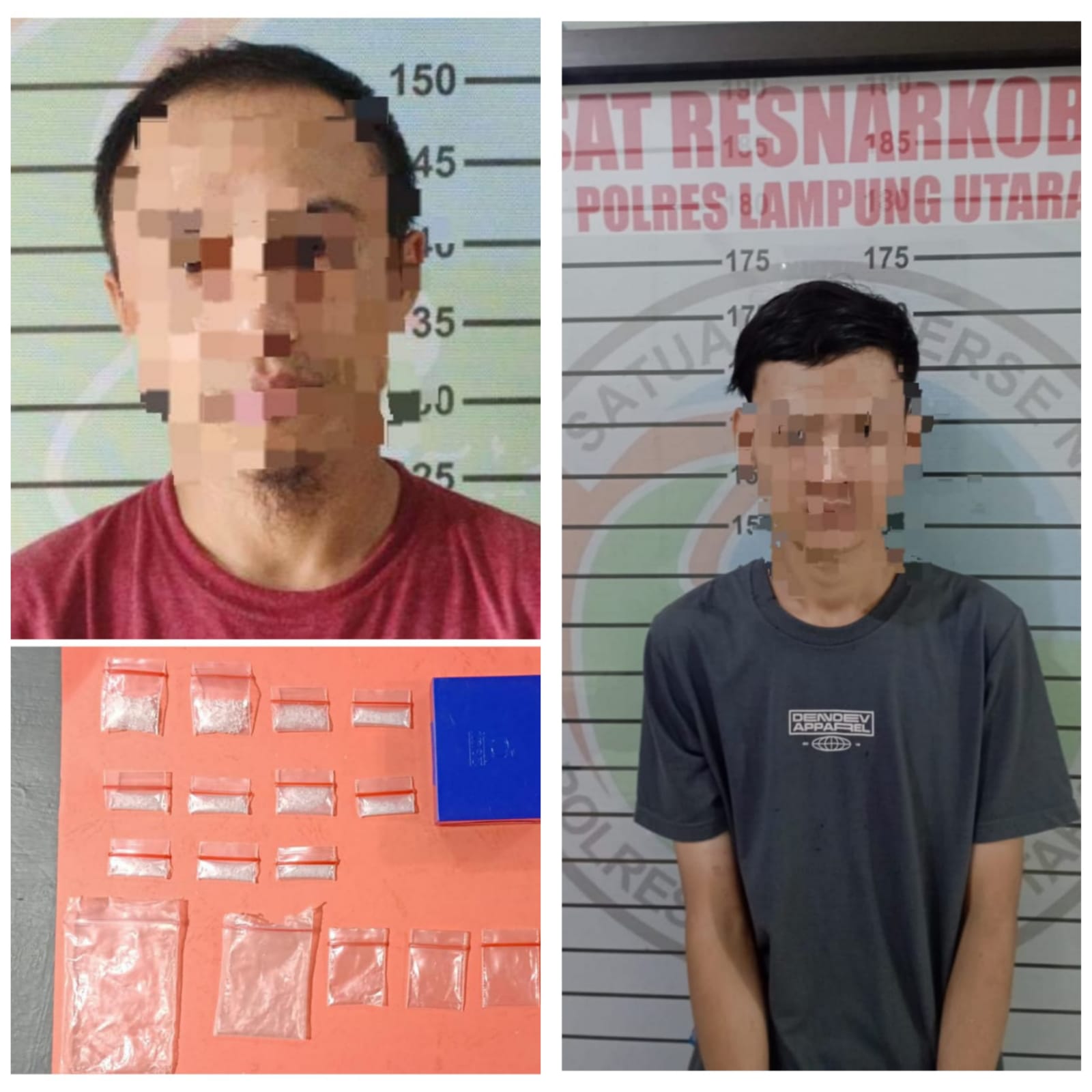 Lagi, Dua Warga Bukitkemuning Diringkus, Polisi Sita Belasan Paket Sabu Siap Edar