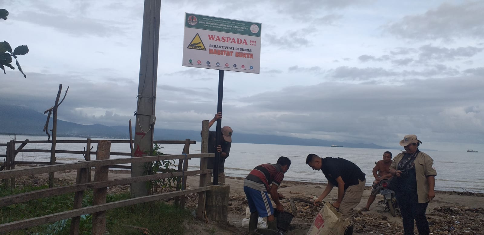 Akhirnya, BKSDA Pasang Pelang Imbauan Waspada Buaya di Wonosobo