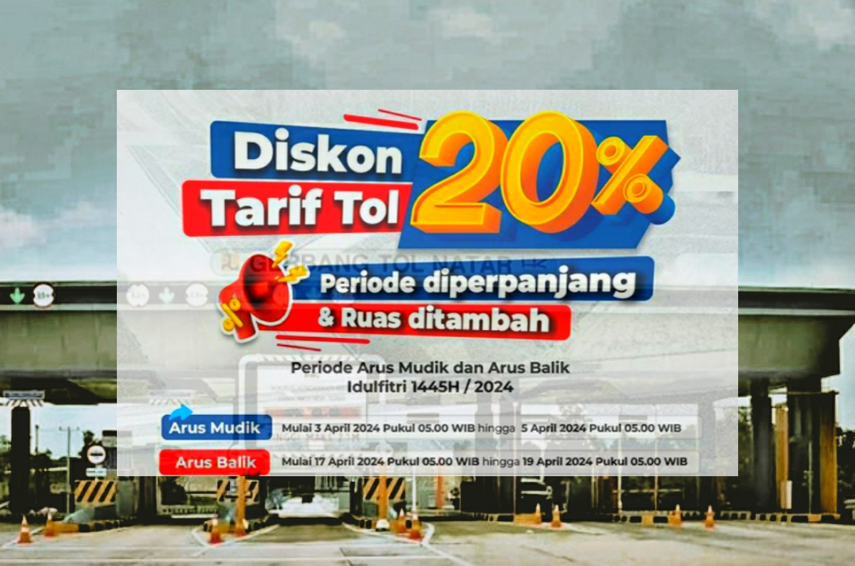 Update Tarif Tol Trans Sumatera Periode Mudik Lebaran 2024: Diskon Kembali Tersedia di Tiga Tanggal Berikut