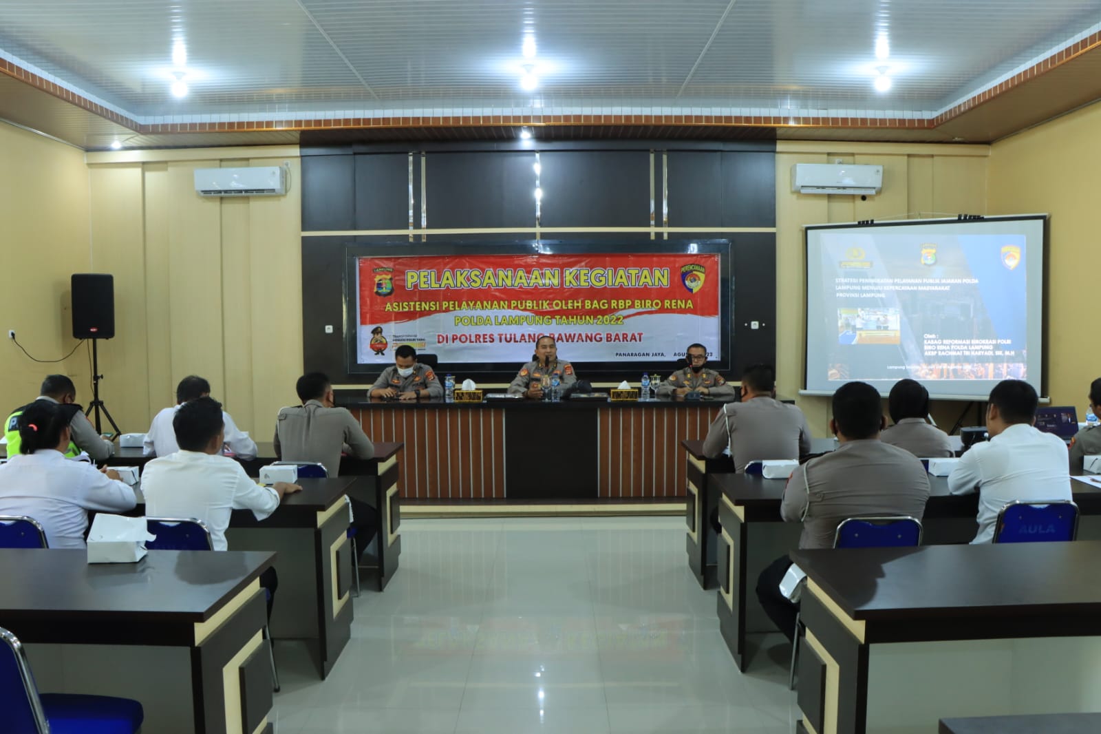Tim Asistensi Pelayanan Publik RBP Polda Lampung Datangi Polres Tubaba