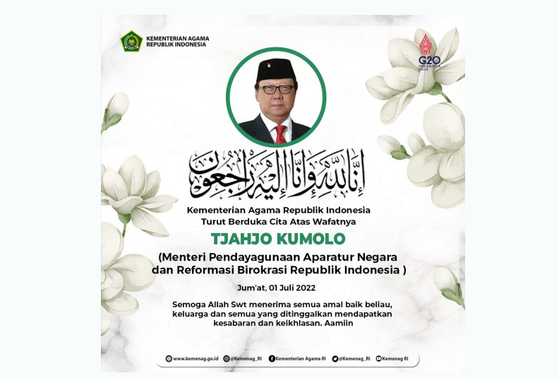 Tjahjo Kumolo di Mata Menag, ‘Saya Banyak Belajar Dari Almarhum’