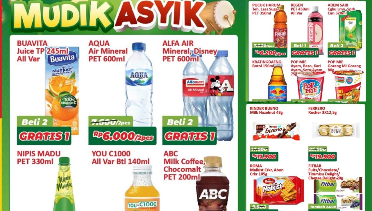 Hari Terakhir Promo Alfamart Spesial Mudik Asyik, Cek Katalog Minuman dan Camilan Favorit