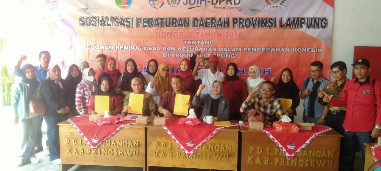 Sosialisasi Peraturan Daerah Nomor 1 Tahun 2016 di Pringsewu, Rembuk Desa Solusi Cegah Konflik Hukum di Desa