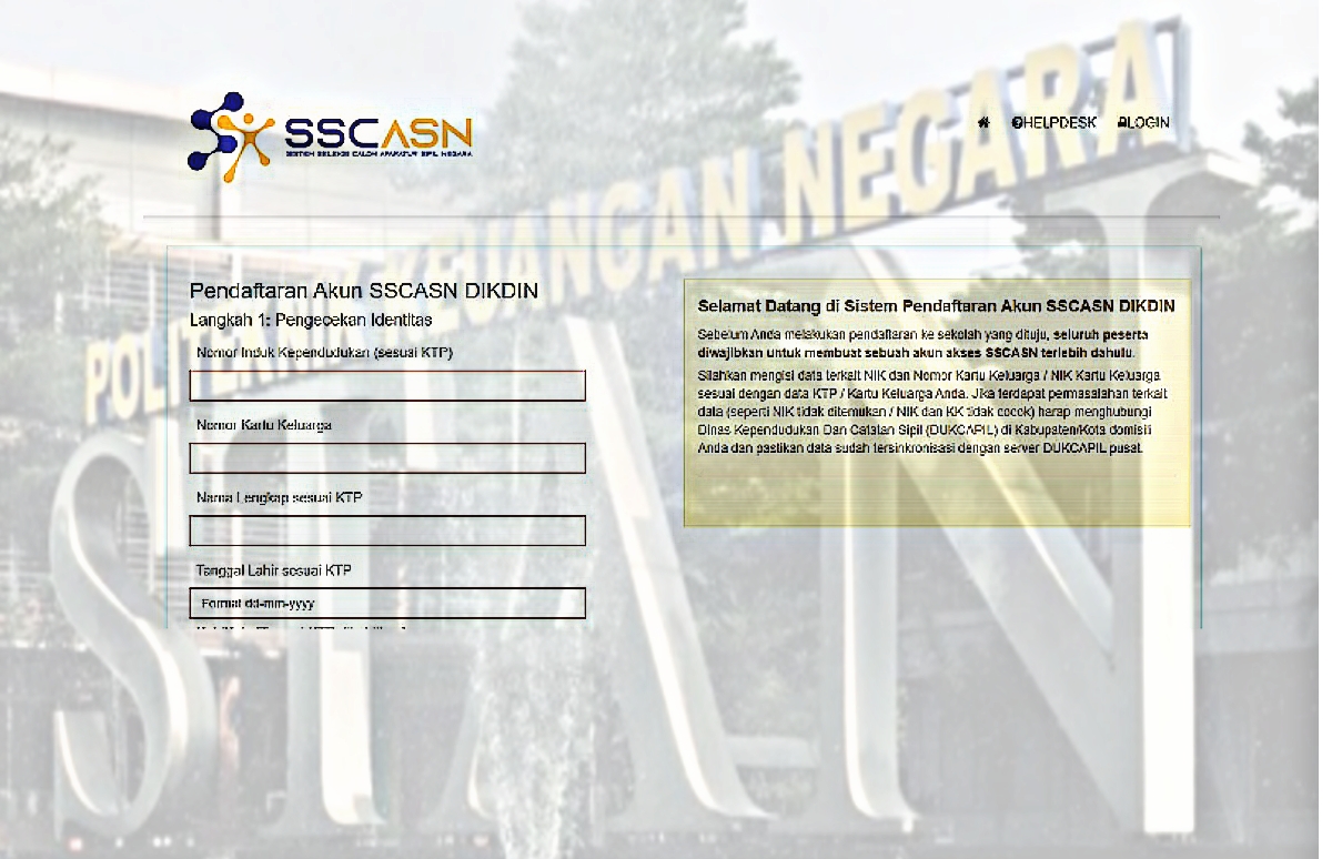 Alur Pendaftaran Sekolah Kedinasan 2024, Begini Cara Mudah Bikin Akun SSCASN