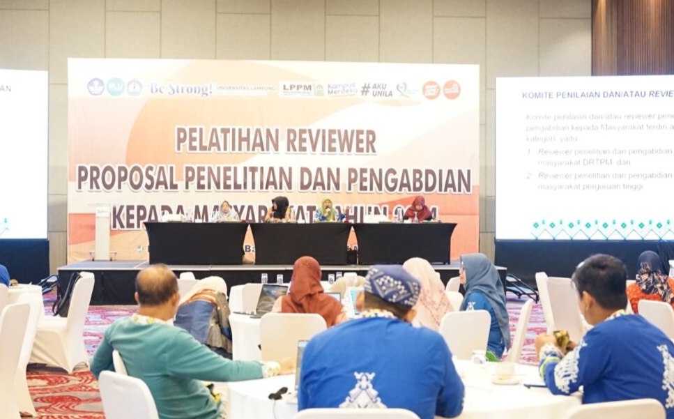 Pelatihan Persepsi Reviewer: Unila Tingkatkan Kualitas Penelitian dan Pengabdian kepada Masyarakat