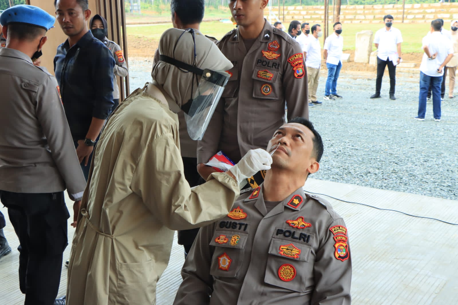 Cegah Penyebaran Covid-19, Polres Tubaba Swab Antigen