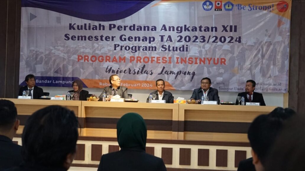 Ada 62 Mahasiswa Unila Ikuti Kuliah Perdana Program Profesi Insinyur