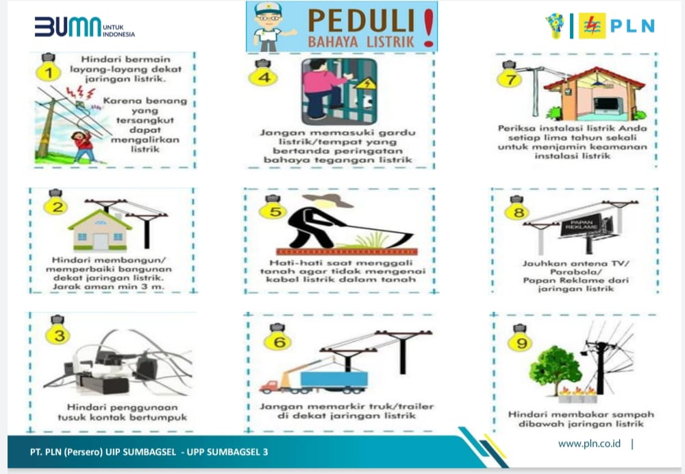 PT PLN UPP Sumbangsel 3 Edukasi Masyarakat Tentang Pentingnya Mengenali dan Peduli Terhadap Bahaya Listrik