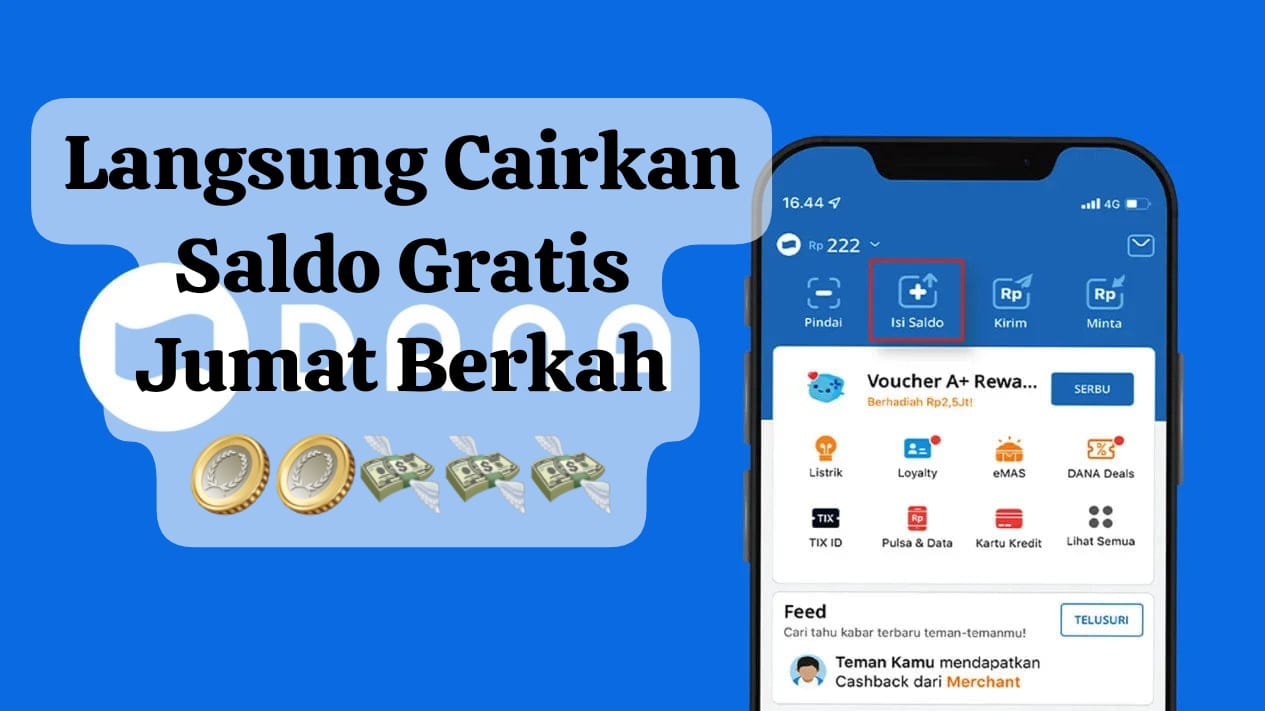 Langsung Cairkan Saldo DANA Kaget Rp 100 Ribu Spesial Jumat Berkah, Taps Amplop E-Wallet Berisi Uang Hari Ini