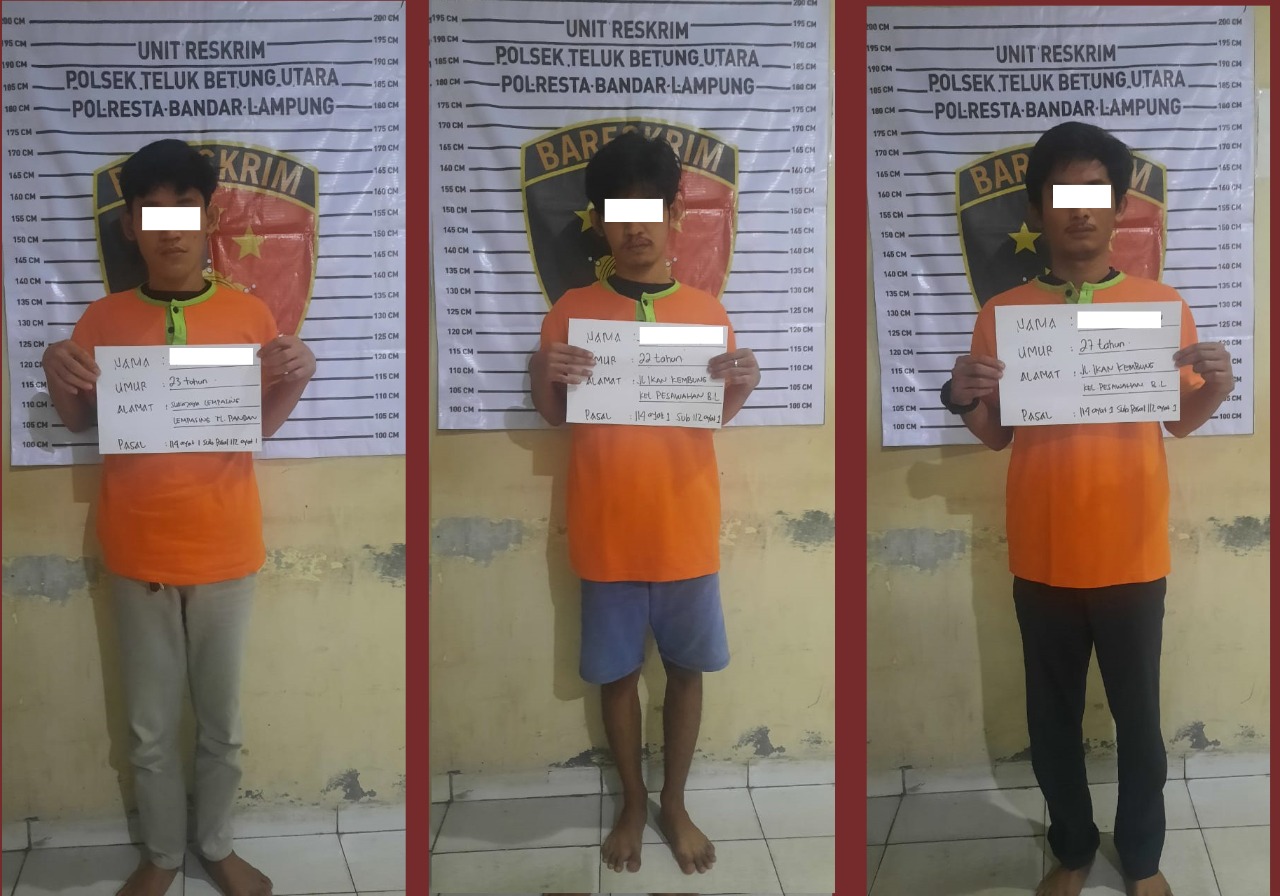 Bertindak Sebagai Kurir dan Pengedar, Lima Orang Diamankan Polisi