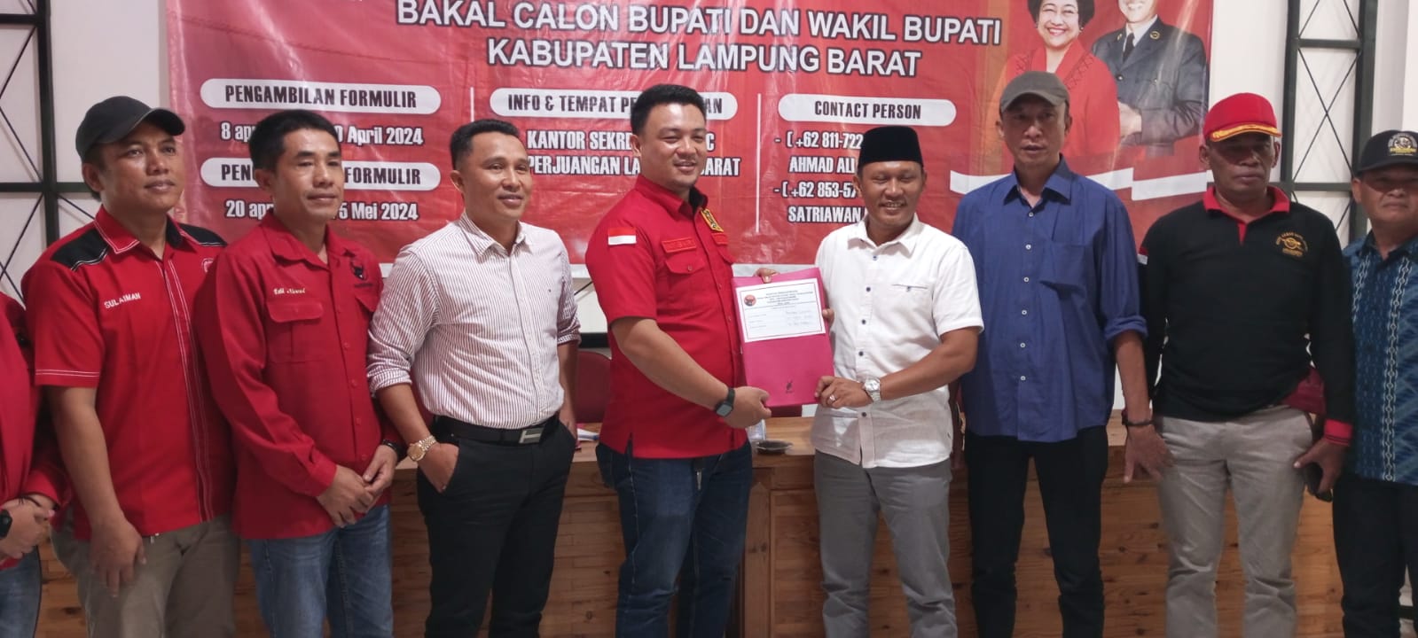 Kembalikan Berkas, Mas BK Resmi Terdaftar Sebagai Kandidat Bakal Calon Wakil Bupati di PDIP