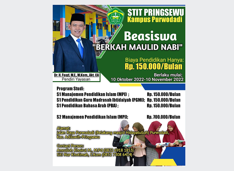 Dr. Fauzi Siapkan Beasiswa Berkah Maulid di STIT Pringsewu