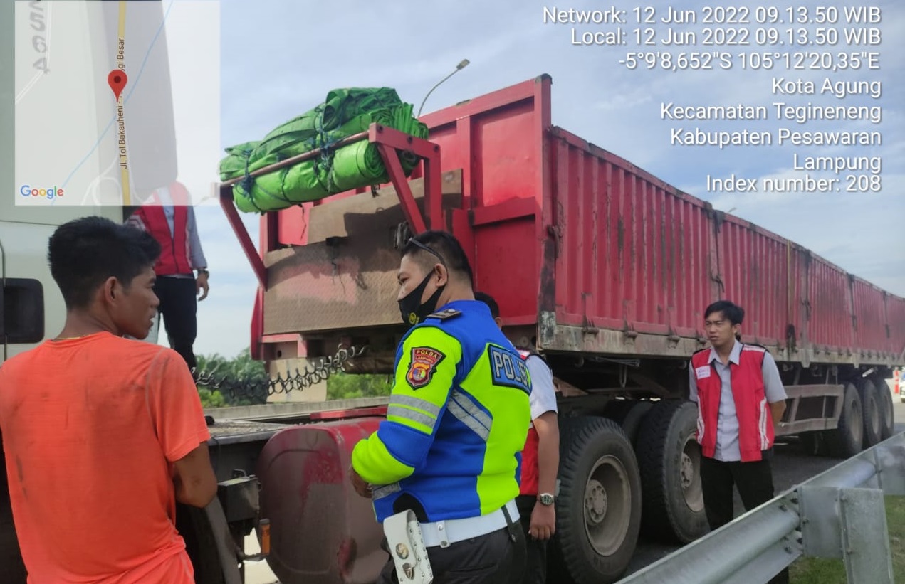 Buat Laporan Palsu Ditodong di JTTS, Sopir Asal Jateng Diamankan Petugas PJR Polda Lampung