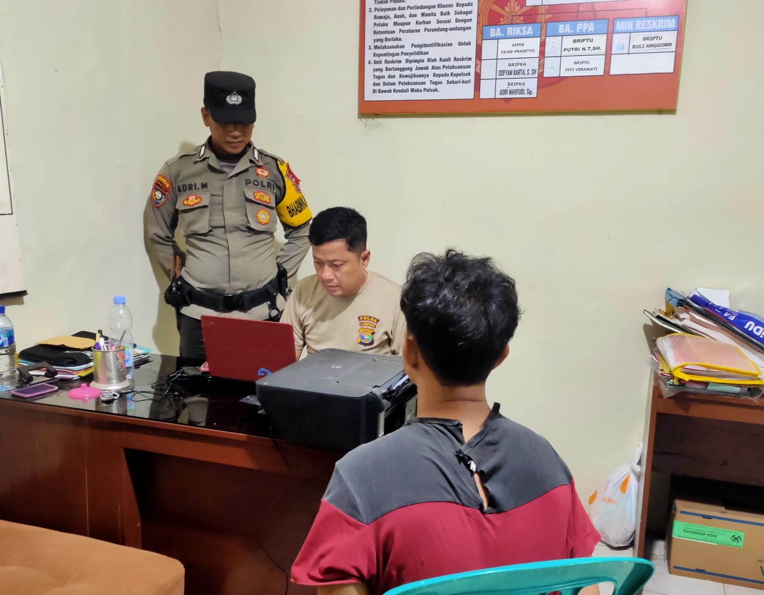Polsek Batanghari Lampung Timur Amankan Pencuri Lintas Daerah