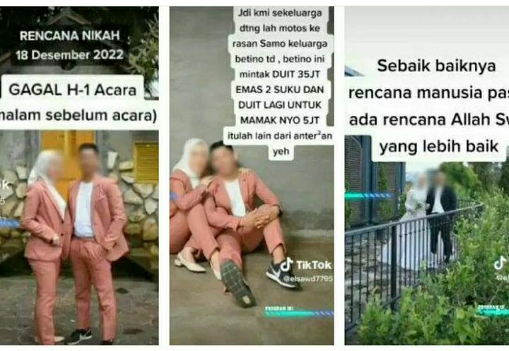 Viral, Pria di Sumsel Batal Menikah H-1 Gegara Uang Mahar Kurang Rp 700 Ribu