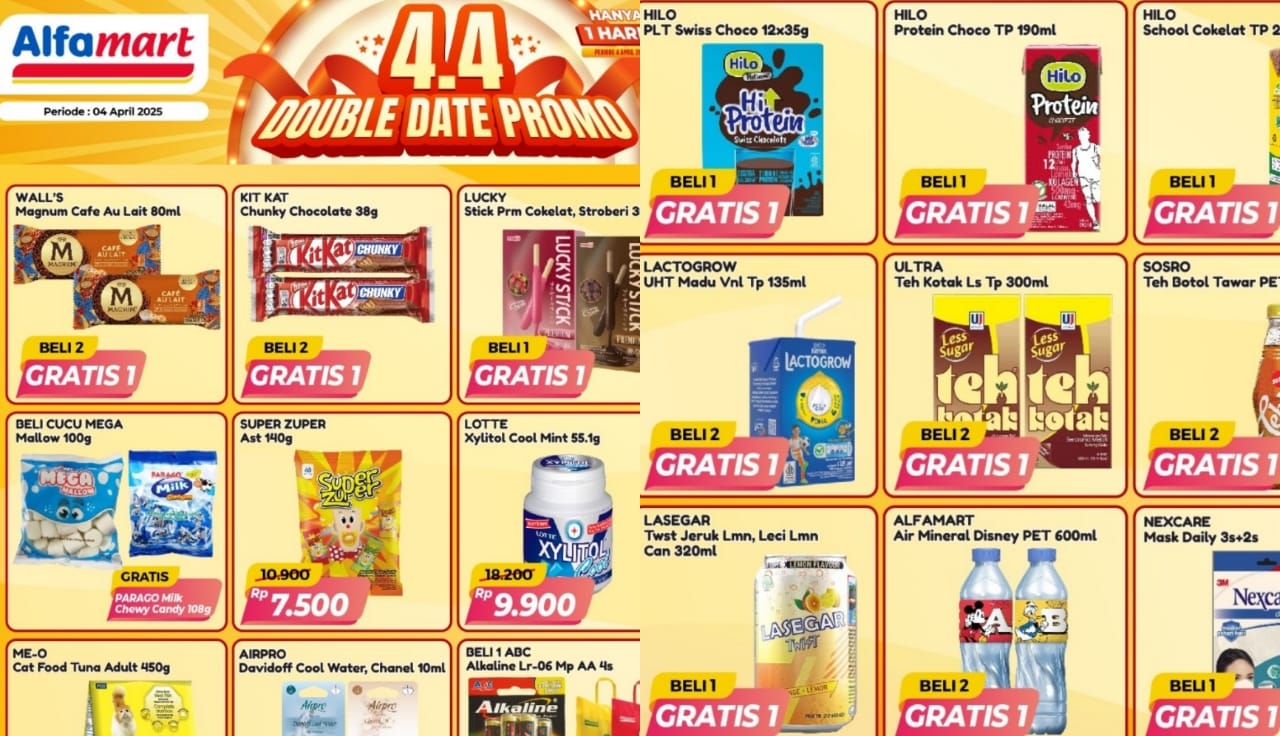 Promo 4.4 Alfamart, Harga Paling Hemat Untuk Minuman Segar Hingga Camilan, Cek Katalognya