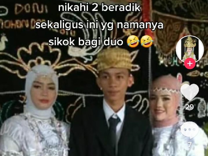 Viral Pria Asal Lampung Ini Nikahi 2 Gadis Sekaligus