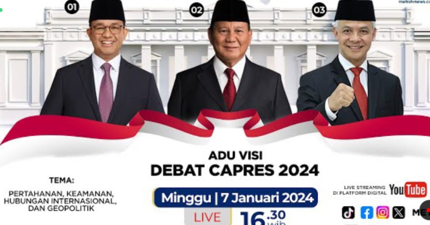 Debat Capres Ke-3 Kian Panas, Ini Visi Misi Masing-masing Capres, Anies dan Prabowo Ambil Start Saling Sindir