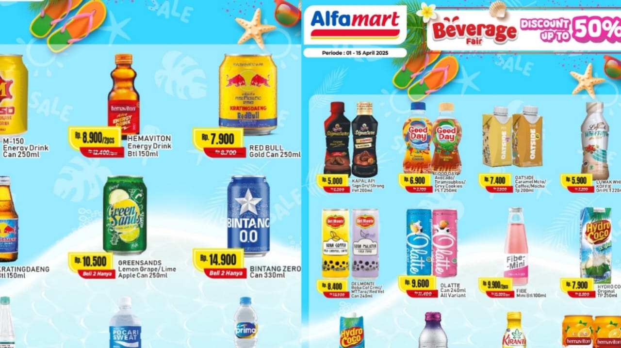 Promo Minuman Segar di Alfamart Untuk Temani Mudik Lebaran Lebih Hemat, Ini Daftar Produknya