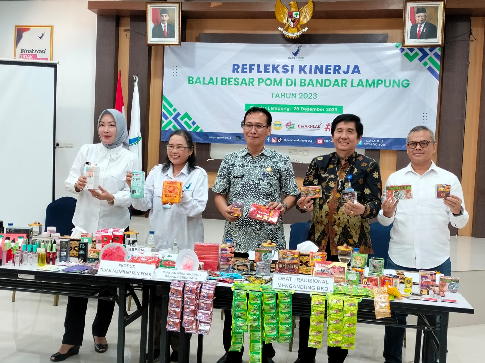 Sepanjang Tahun 2023, BBPOM Bandar Lampung Temukan 24 Kasus Pelanggaran Obat dan Makanan