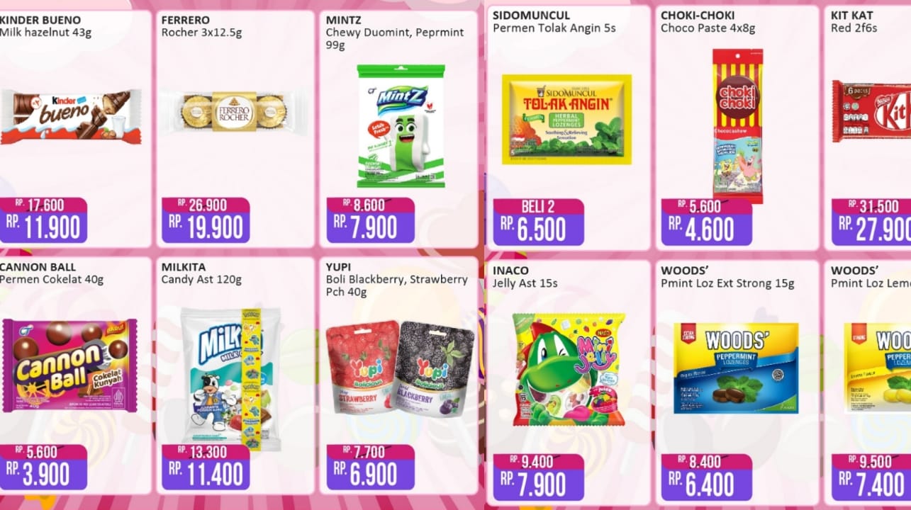 Promo Permen dan Cokelat di Alfamart, Dapatkan Harga Termurah!