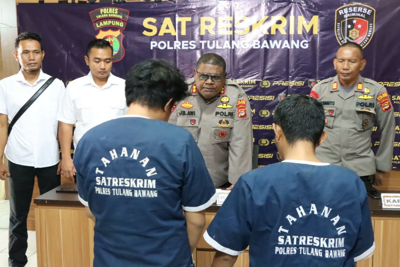 Begini Modus Pencurian Mobil di Tulang Bawang oleh Dua Pelaku Residivis Narkotika