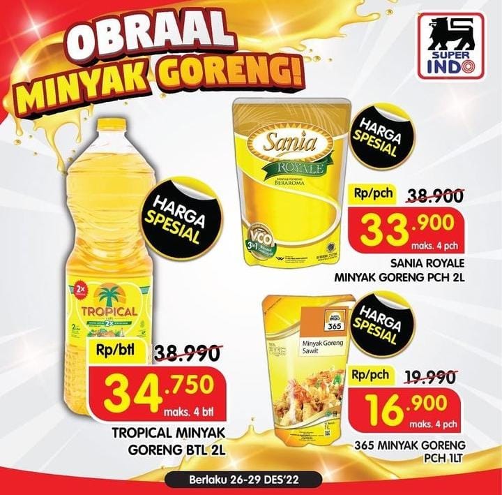 Promo Gajian dari Superindo Hari Ini Periode 26 Hingga 29 Desember 2022, Diskon Hingga 50 Persen