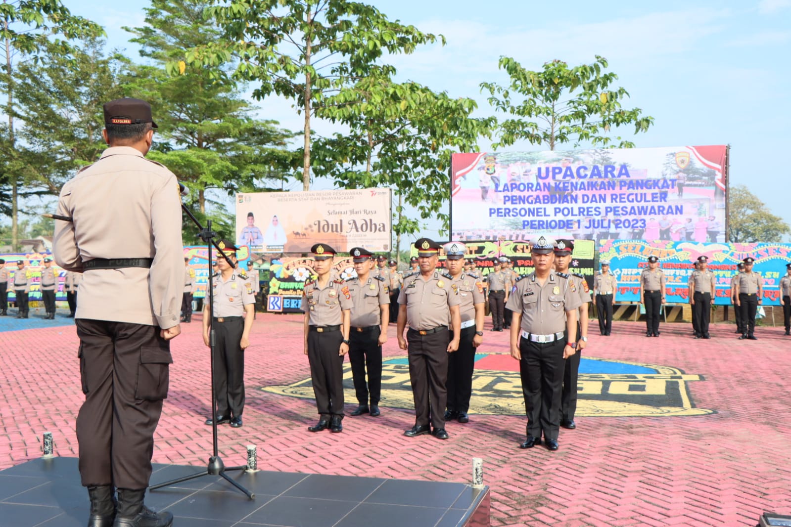 41 Personil di Polres Pesawaran Lampung Naik Pangkat