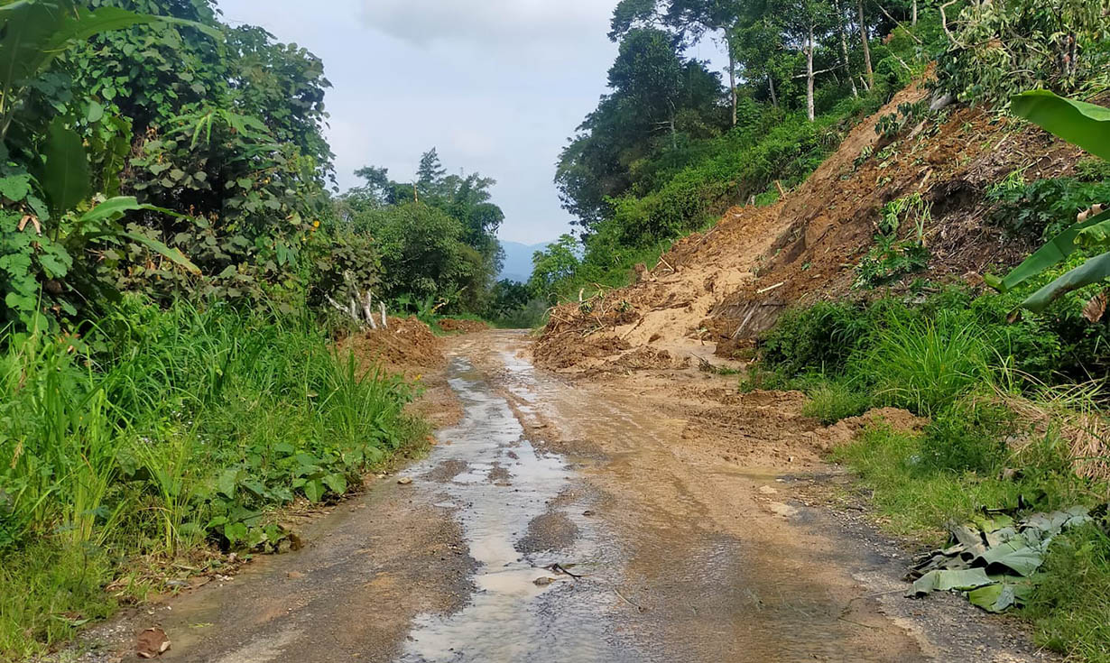 Jalan Provinsi Penghubung Tanggamus-Lampung Barat Kembali Terbuka