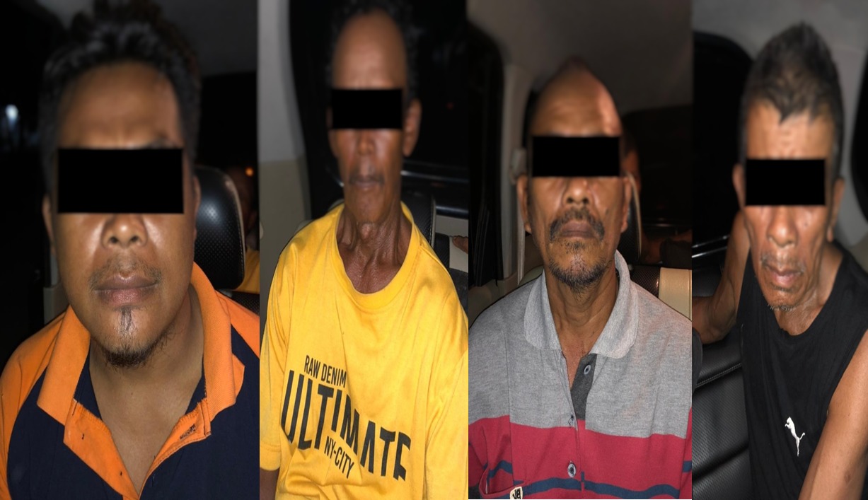 Asik Judi Remi, Empat Pria Dibekuk Polres Way Kanan