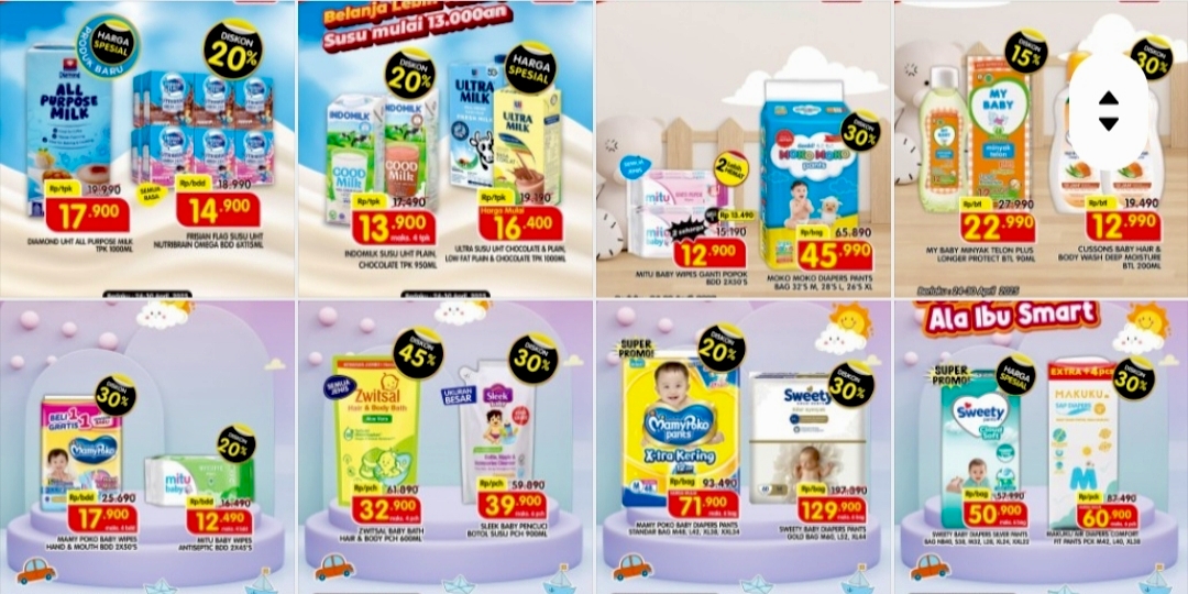 Belanja Cermat Ala Ibu Smart Dengan Superindo : Ada Super Promo Popok Bayi Diskon 30 Persen